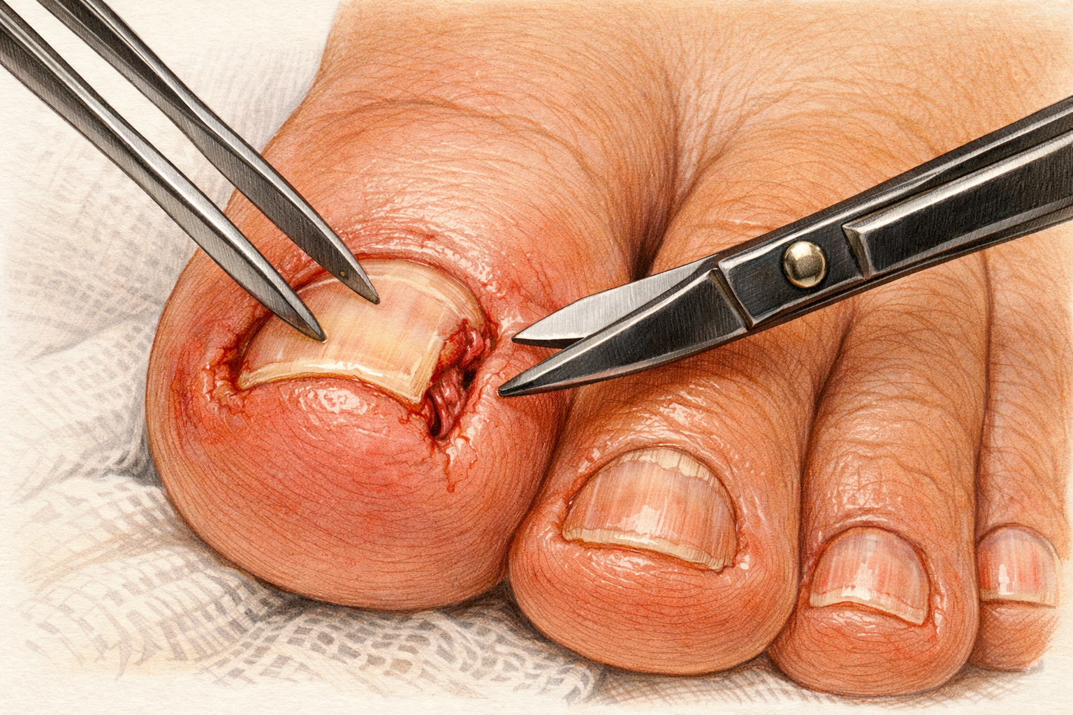 wedge resection ingrown toenail